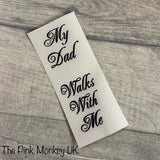 DIY Memorial Wedding Shoe Vinyl Stickers Mum Dad Walks With Me