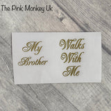 DIY Memorial Wedding Shoe Vinyl Stickers Mum Dad Walks With Me