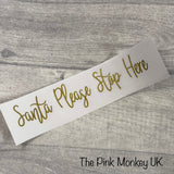 Santa Stop Here / Greetings Letter Box Vinyl Sticker