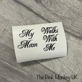 DIY Memorial Wedding Shoe Vinyl Stickers Mum Dad Walks With Me
