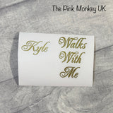 DIY Memorial Wedding Shoe Vinyl Stickers Mum Dad Walks With Me