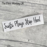 Santa Stop Here / Greetings Letter Box Vinyl Sticker