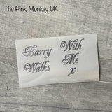 DIY Memorial Wedding Shoe Vinyl Stickers Mum Dad Walks With Me