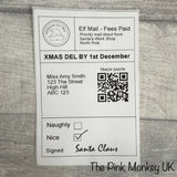 Santa Or Elf Dummy Postage Label
