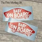 ‘Baby on Board’ for vans & cars skateboard logo vinyl sticker