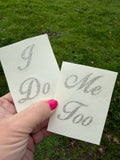 I Do Glitter Shoe Stickers