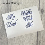 DIY Memorial Wedding Shoe Vinyl Stickers Mum Dad Walks With Me