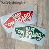 ‘Baby on Board’ for vans & cars skateboard logo vinyl sticker