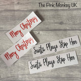 Santa Stop Here / Greetings Letter Box Vinyl Sticker