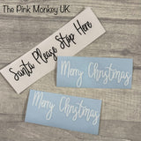 Santa Stop Here / Greetings Letter Box Vinyl Sticker