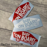 ‘Baby on Board’ for vans & cars skateboard logo vinyl sticker