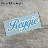 Double layer personalised vinyl name sticker