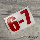 Six Seven Vinyl Sticker 6-7