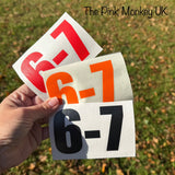 Six Seven Vinyl Sticker 6-7