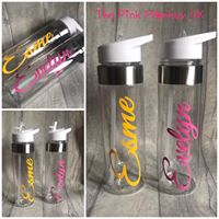 White Top Drinking Bottle With Flip Straw