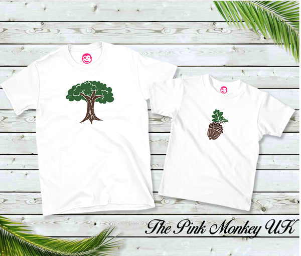 Acorn & Tree Matching T-Shirts