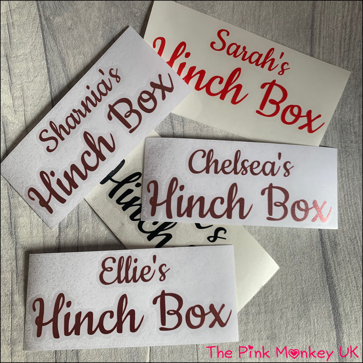 Personalised Hinch Box Vinyl Sticker – The Pink Monkey UK