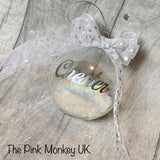 Personalised Iridescent ‘bubble’ bauble